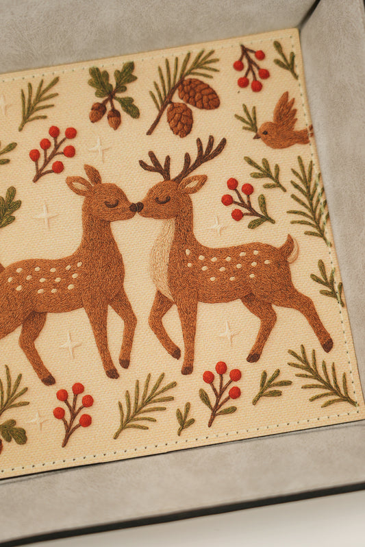 Vegan Leather Tray - Deer