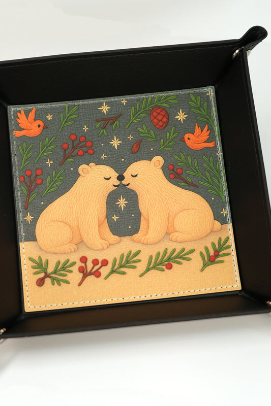 Vegan Leather Tray - Polar Bear