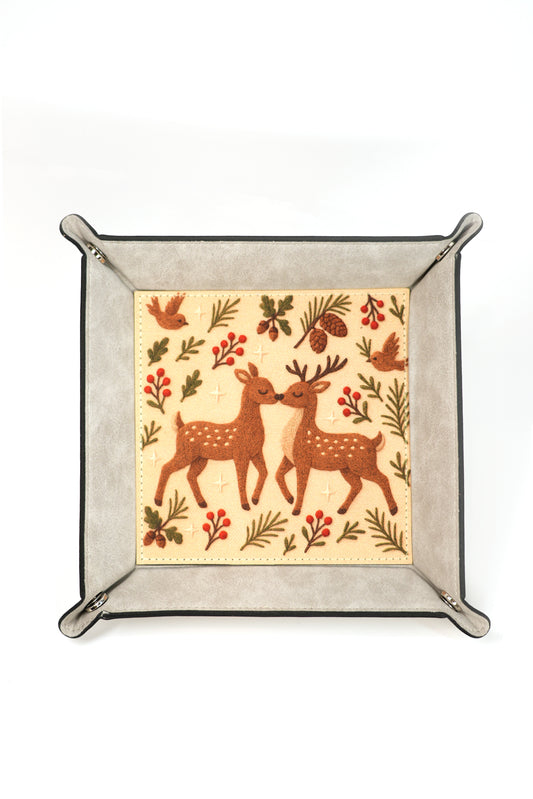 Vegan Leather Tray - Deer