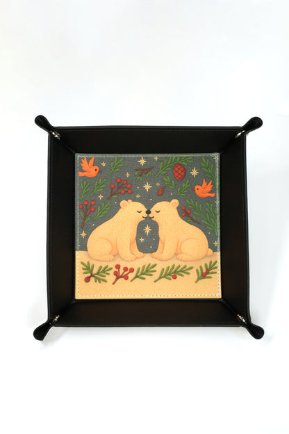 Vegan Leather Tray - Polar Bear