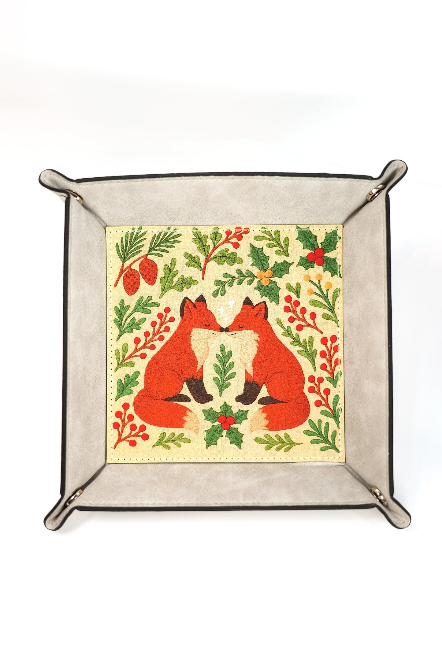 Vegan Leather Trinket Tray - Fox