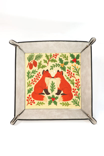 Vegan Leather Trinket Tray - Fox