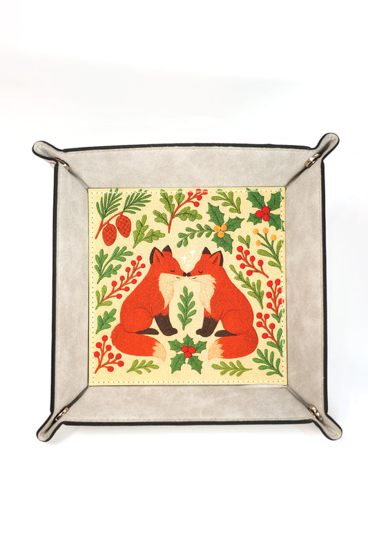 Vegan Leather Trinket Tray - Fox