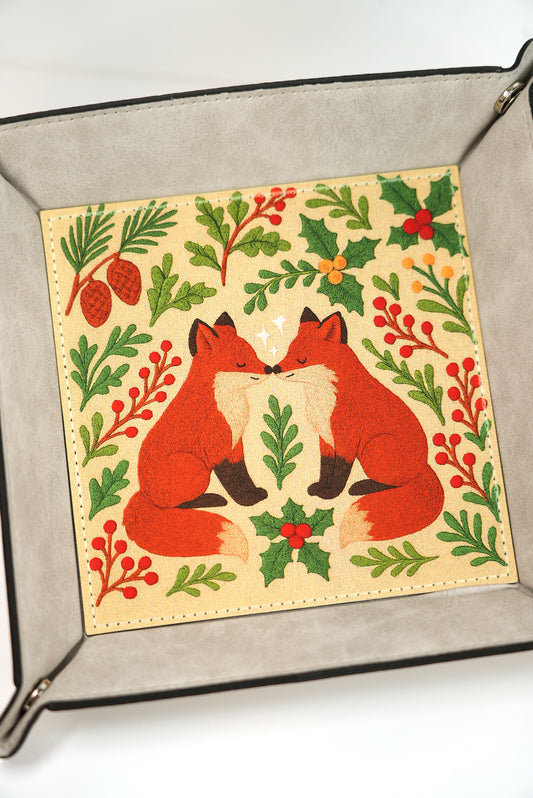 Vegan Leather Trinket Tray - Fox